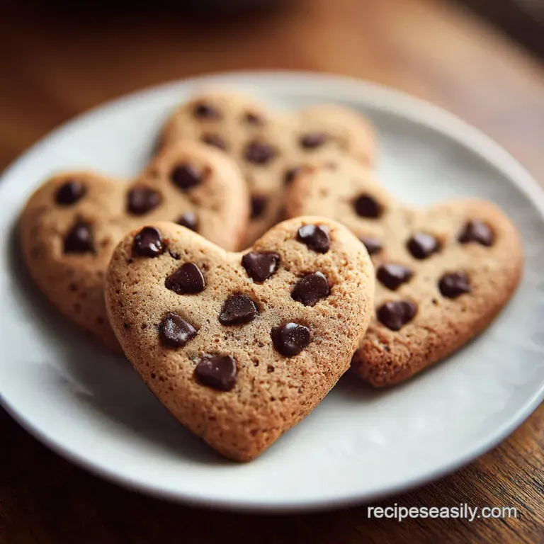 Stack of three warm chocolate chip cookies with gooey chocolate chips, displayed on a pristine white plate, ready to enjoy.