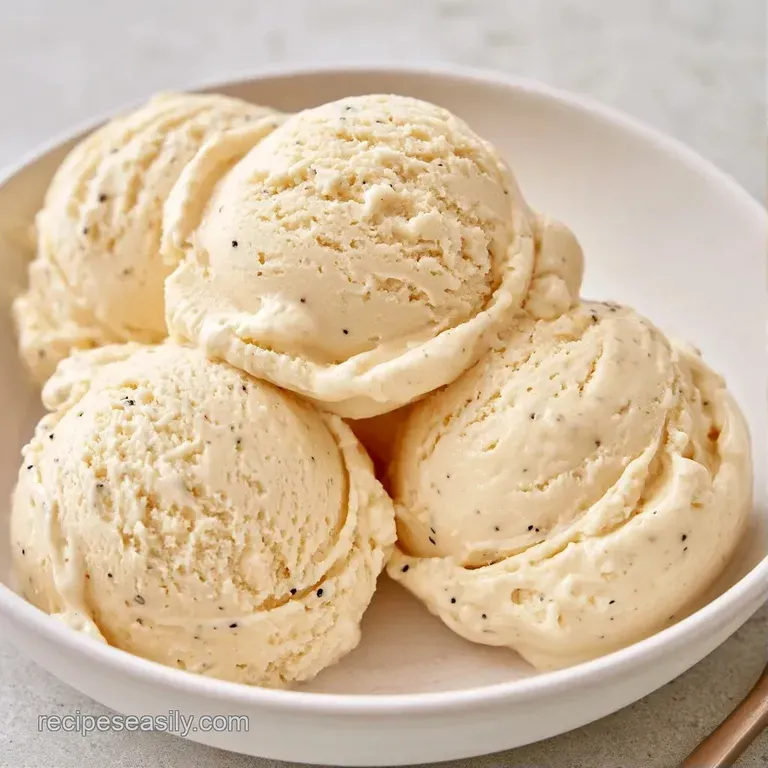 A smooth ivory scoop in a crystal bowl topped with a bright green mint leaf and a single ripe red raspberry.