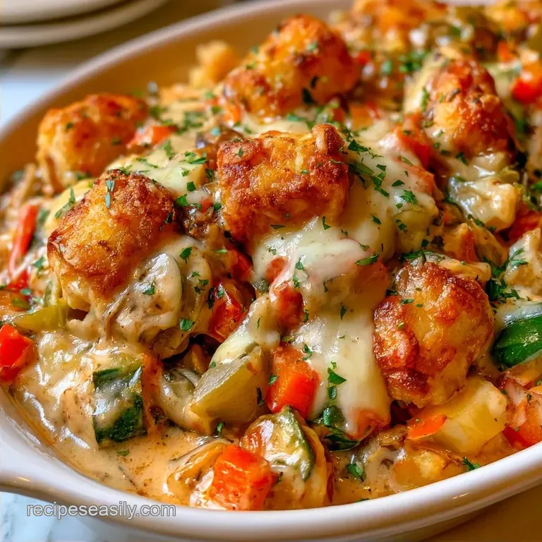 Cheesy Vegetable Tater Tot Casserole